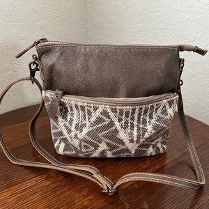 Myra Bag Small Leather & Canvas Crossbody Handbag